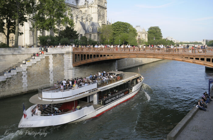 Sightseeing boat Paris Iena, Seine River.
