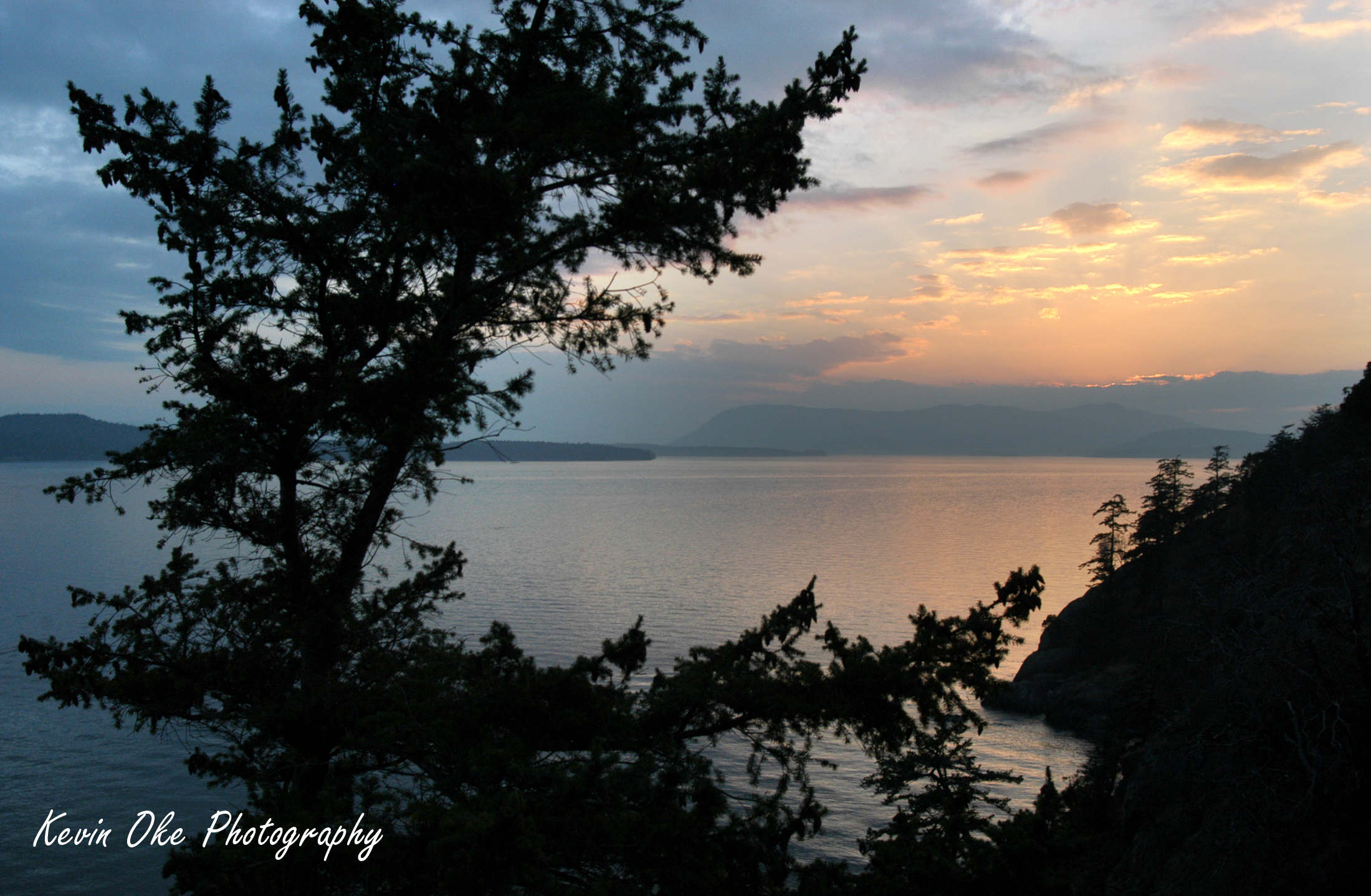 Sunset view from Pender Island