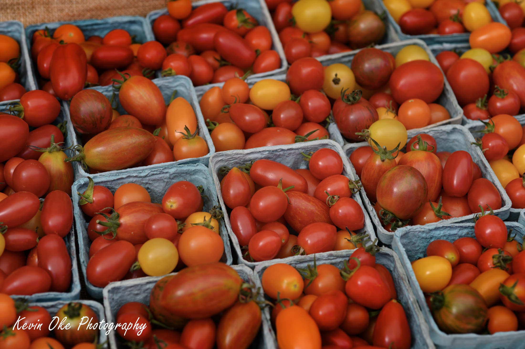 Colourful cherry tomatos