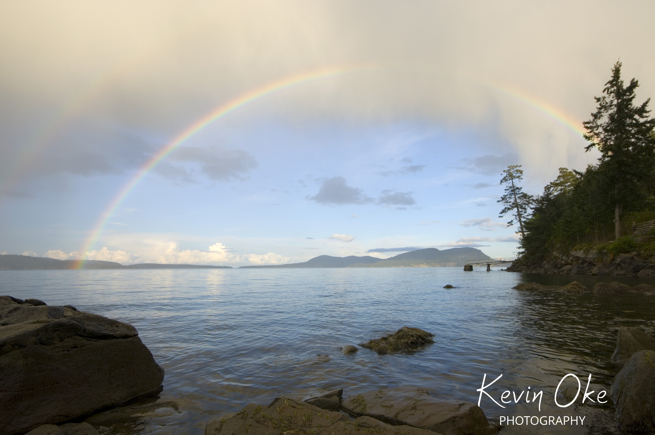 Rainbow over Saturna Island