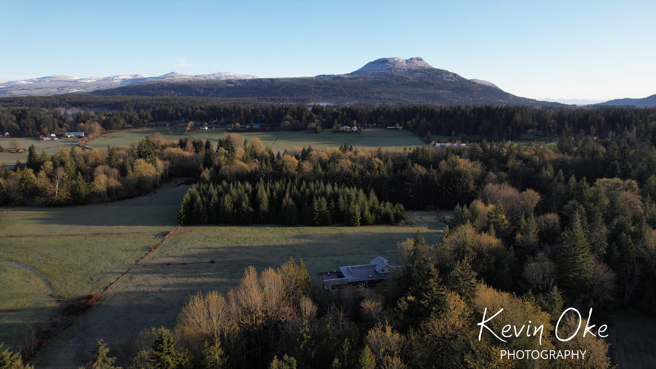 Aerial photo of the Cowichan Valley